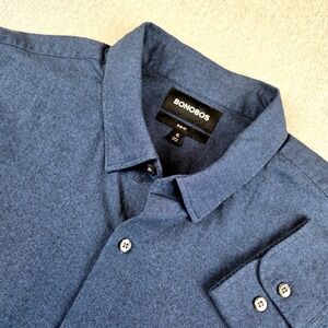 Bonobos Slim Fit Blue Shirt Men's XL Long Sleeve Button Down Cotton Preppy